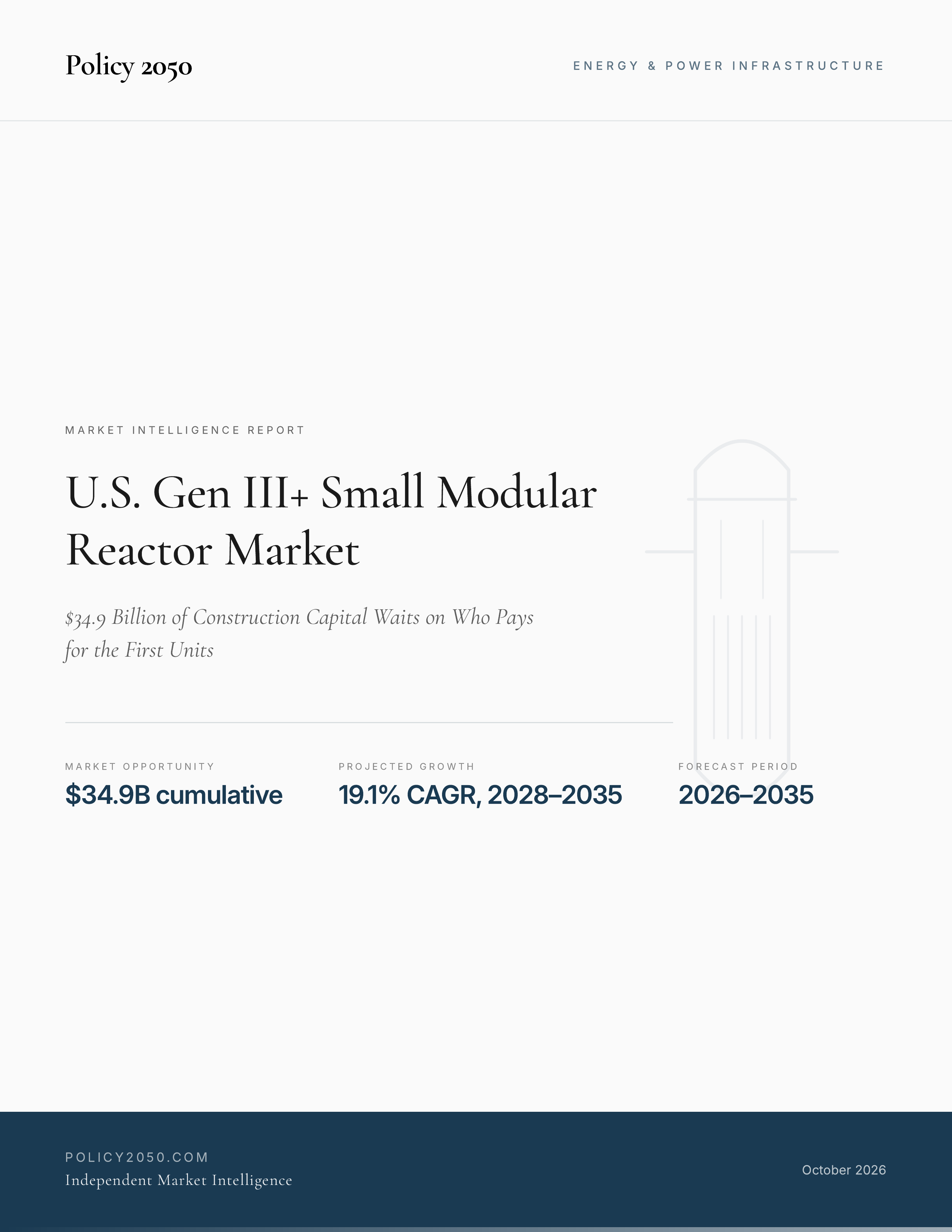 U.S. Gen III+ Small Modular Reactor Market — Policy2050 report cover